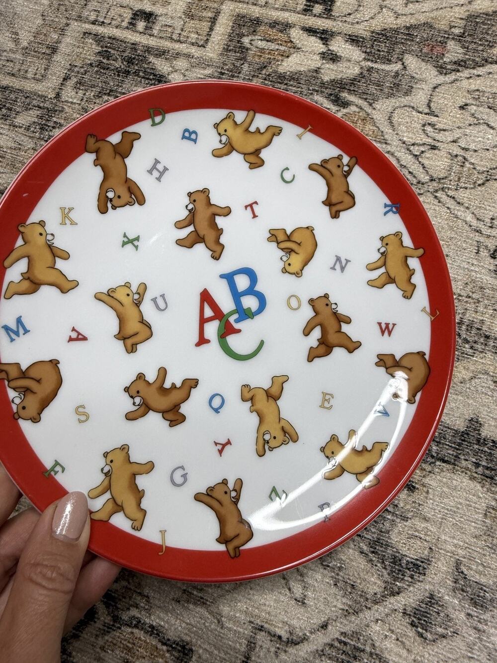 Tiffany & Co. Alphabet Bears Child's Porcelain Plate 2006 ABC Japan 8 in Kids